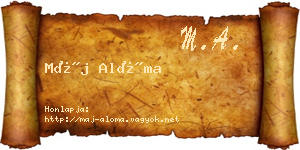 Máj Alóma névjegykártya